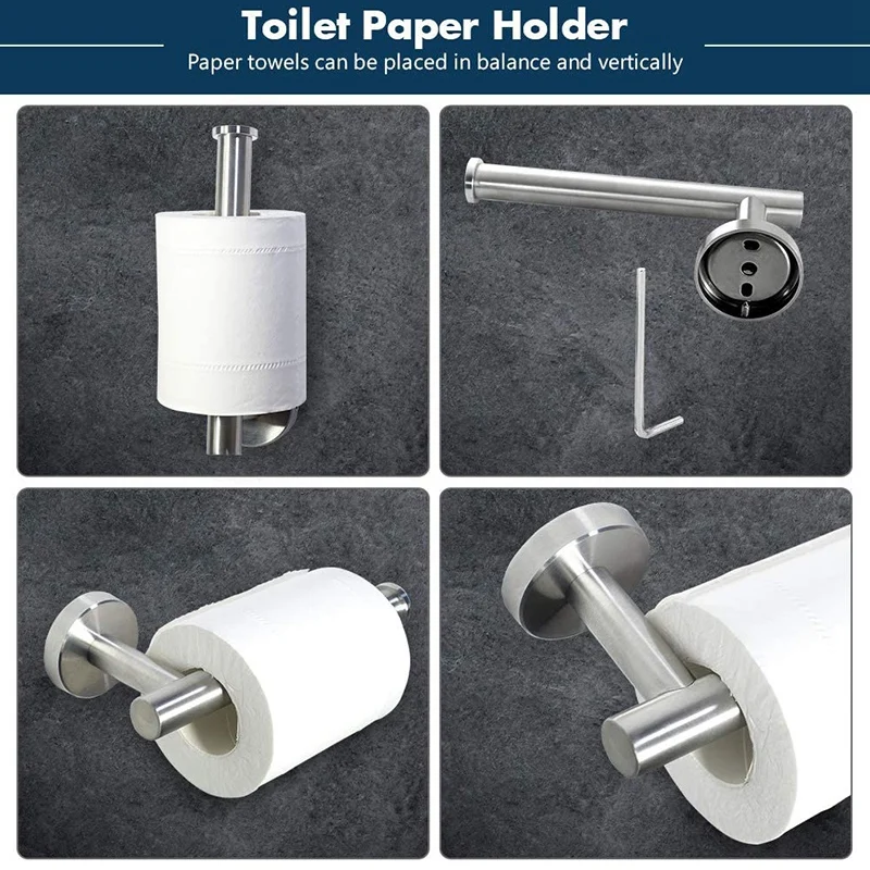 Набор из 6 предметов Ванная комната комплект Полотенца Бар В входят 24 дюйма