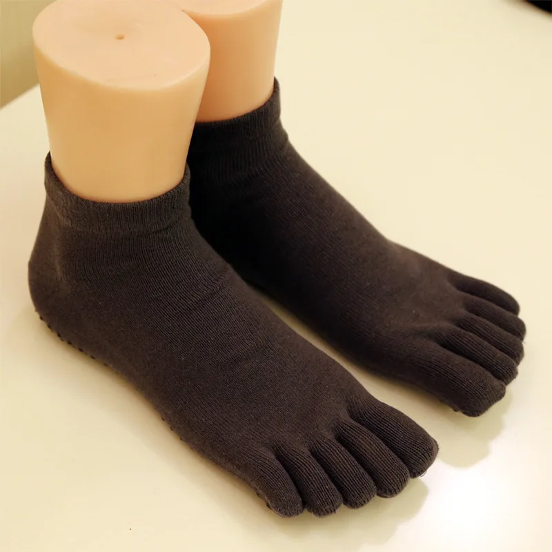 

Мужские хлопковые нескользящие носки для йоги, носки с пятью пальцами для пилатеса, спортивные носки с разделенными пальцами, носки для вел...