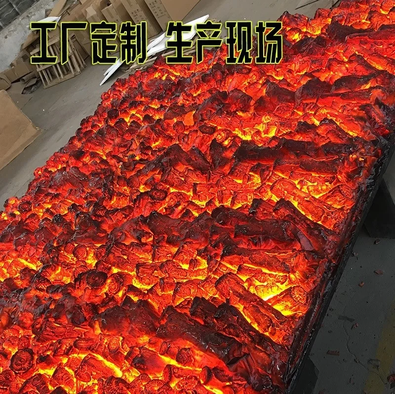 

100x Pack, Artificial Wood Log Ember Bed Insert / Customized Size LED Electric Fireplace Pit Open Hearth / Made of Polymer