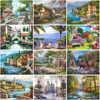 5d diy diamond painting city landscape diamond embroidery scenery tree handicraft full round square new arrival home decoration
