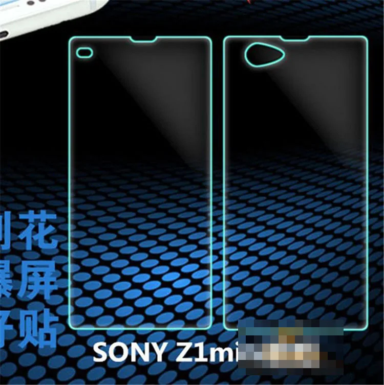 With Retail Package 2pcs/lot Front & Back Tempered Glass Screen Protector for Sony Xperia Z1 Compact mini M51W D5503 Film | Мобильные