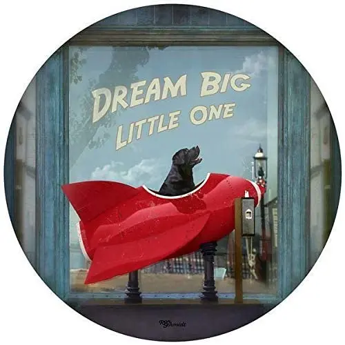 

Dream Big Little One Metal Tin Sign Farmhouse Vintage 12" Round Metal Sign
