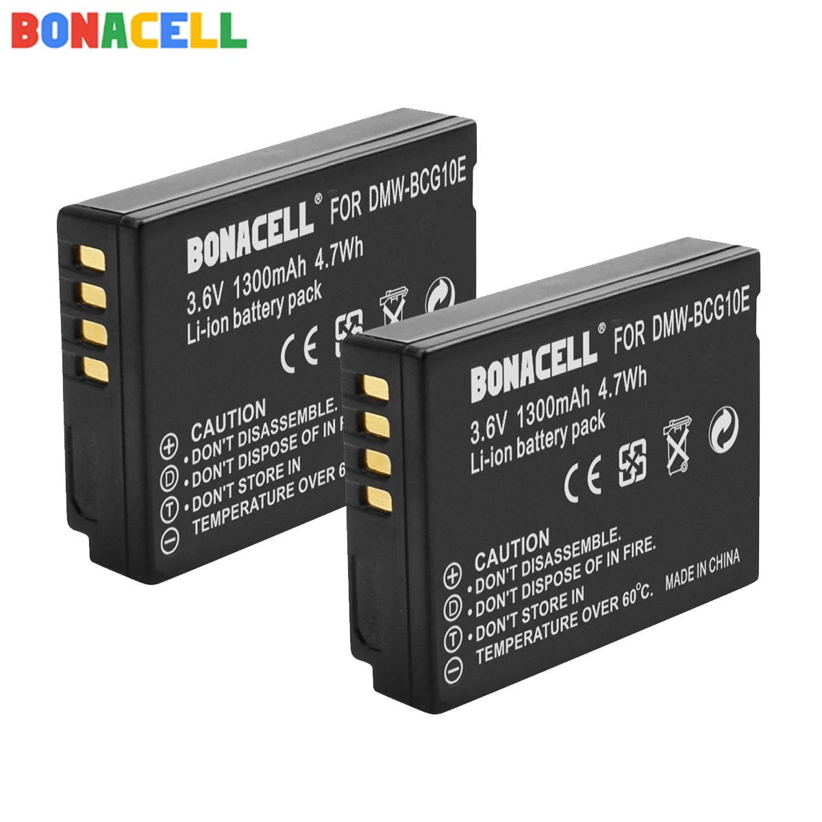 Bonacell 1.3Ah BCG10E Перезаряжаемые Батарея для DMW-BCG10 ДМВ BCG10 для цифрового фотоаппарата Panasonic DMC-3D1DMC-TZ7 DMC-TZ8 DMC-TZ10 DMC-TZ18
