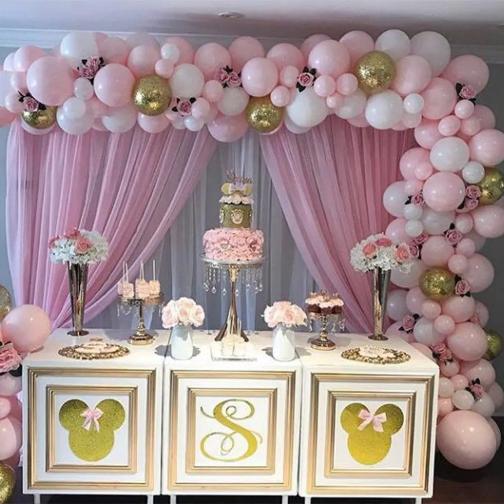 1 комплект воздушные шары гирлянда арочный розового цвета белого золота