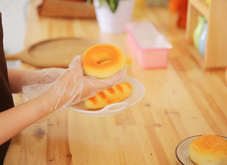 100 шт. одноразовые толстые прозрачные экологически чистые перчатки из