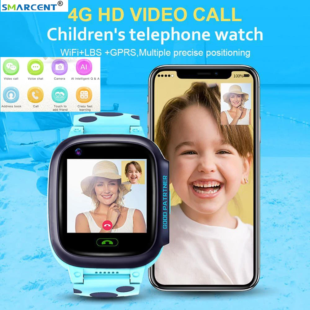 Новые DF33 4G Детские умные часы IP67 водонепроницаемые SOS HD видео звонки WiFi gps LBS трекер положения голосовой мониторинг для детей студентов