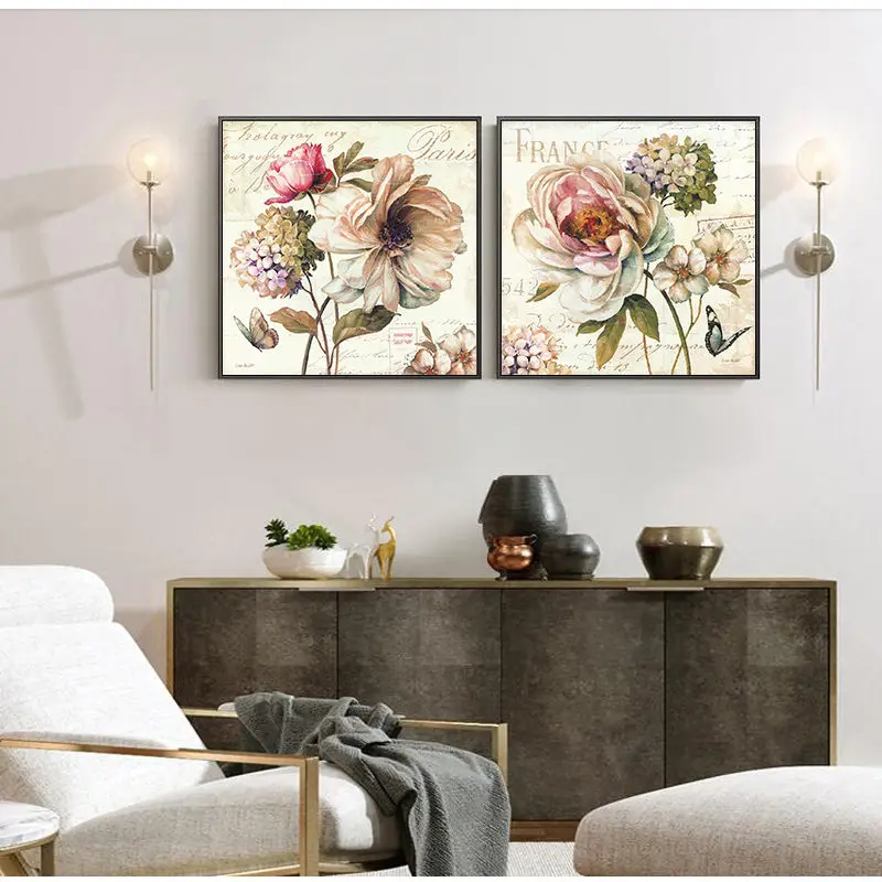 Yumeart Classical Oil Painting on Canvas Flower Pattern Prints Posters Artwork Abstract Floral Wall Art Living Home Decoration | Дом и сад
