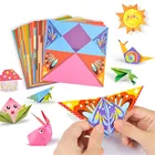 54 шт., детские бумажные книжки-оригами для рисунков животных, 3D пазлы, сделай сам, складные игрушки, детские игрушки ручной работы для детского сада, декоративно-прикладного искусства