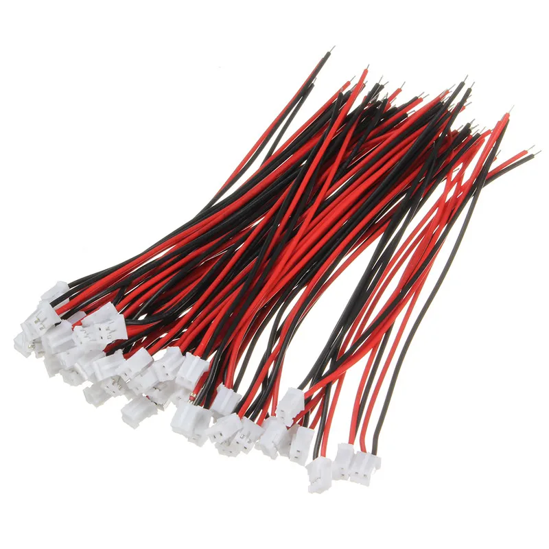 50 шт. 26AWG 2,0 PH 2-Pins 120 мм мини провода коннектора с вилкой электрического кабеля высокого качества