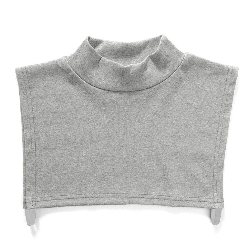 

Unisex Solid Color Turtleneck Half Top Dickey Detachable Fake Collar Neck Warmer