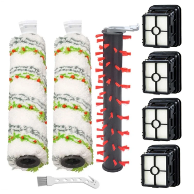 

2554A Roller Brush Filter Set for Bissell Crosswave 2554 2590 2593 2596 Pet Brush Carpet Brush Vacuum Cleaner Parts