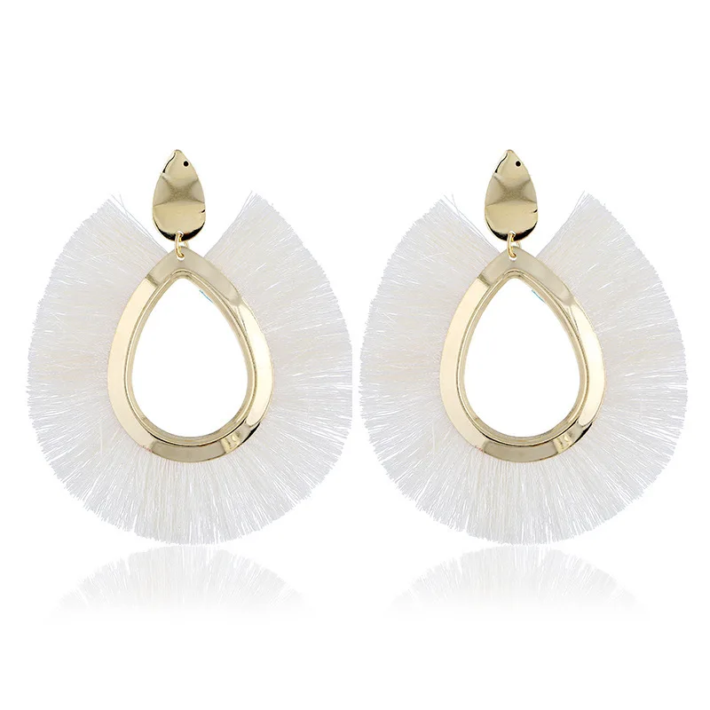 

60pcs/ lote VOVT Brand Metal vintage tassel Korean fashion classic leaf women's 925 silver needle earrings trendy wholesale