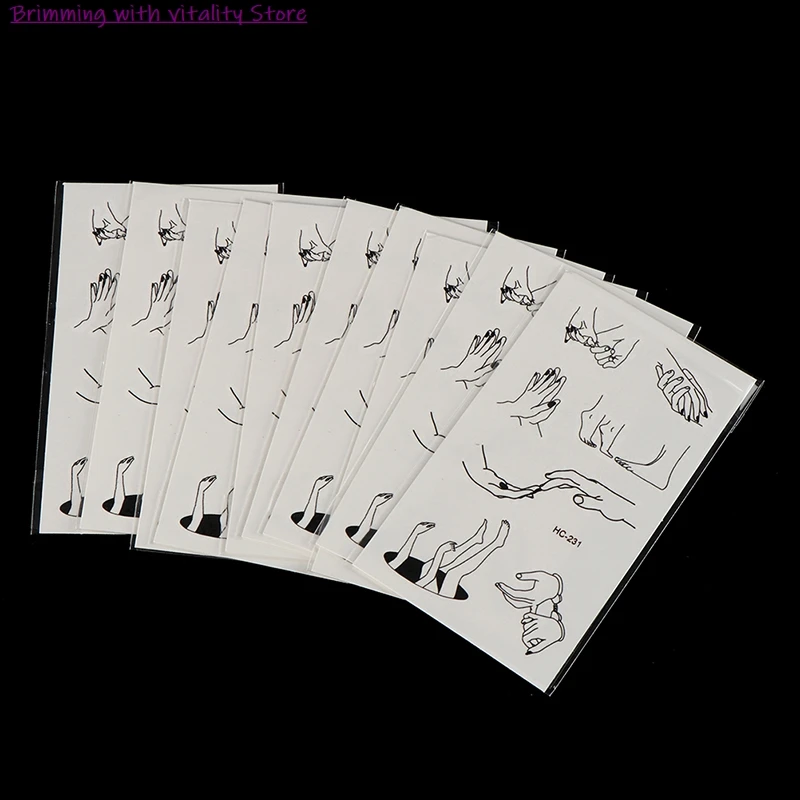 10 Sheet Temporary Tattoo Fake Tattoo Stickers Couple Tattoo Love Lovers Wrist Tattoo