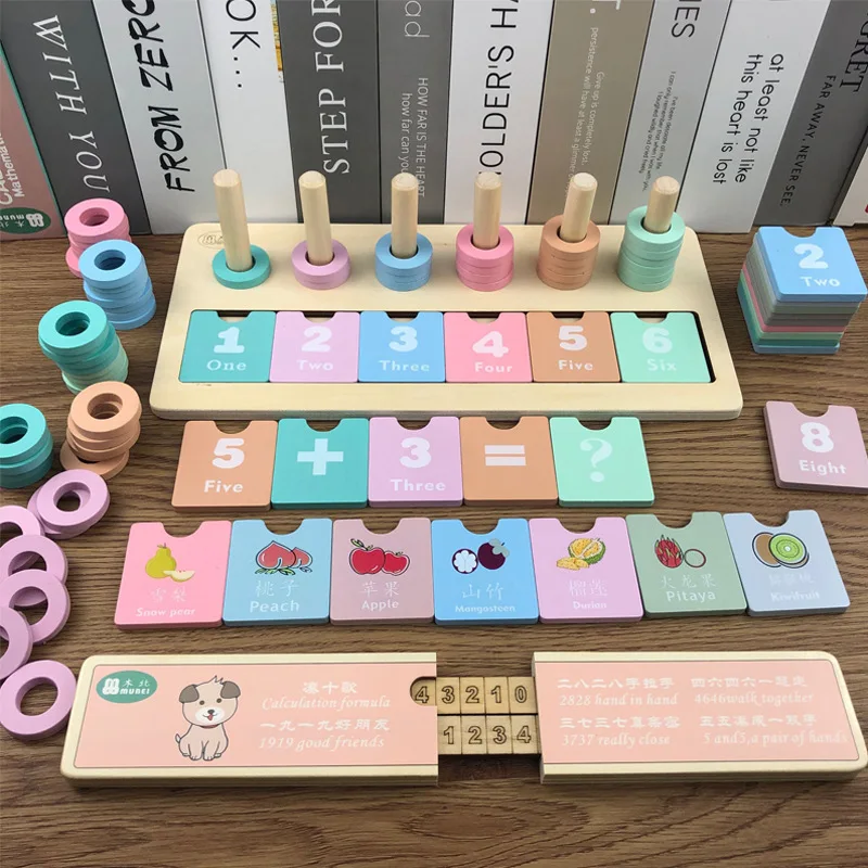 

Montessori Educational Wooden Toys Children's Mathematical Toys Learning Calculating Frame Teaching Aids Math Toddler Toys