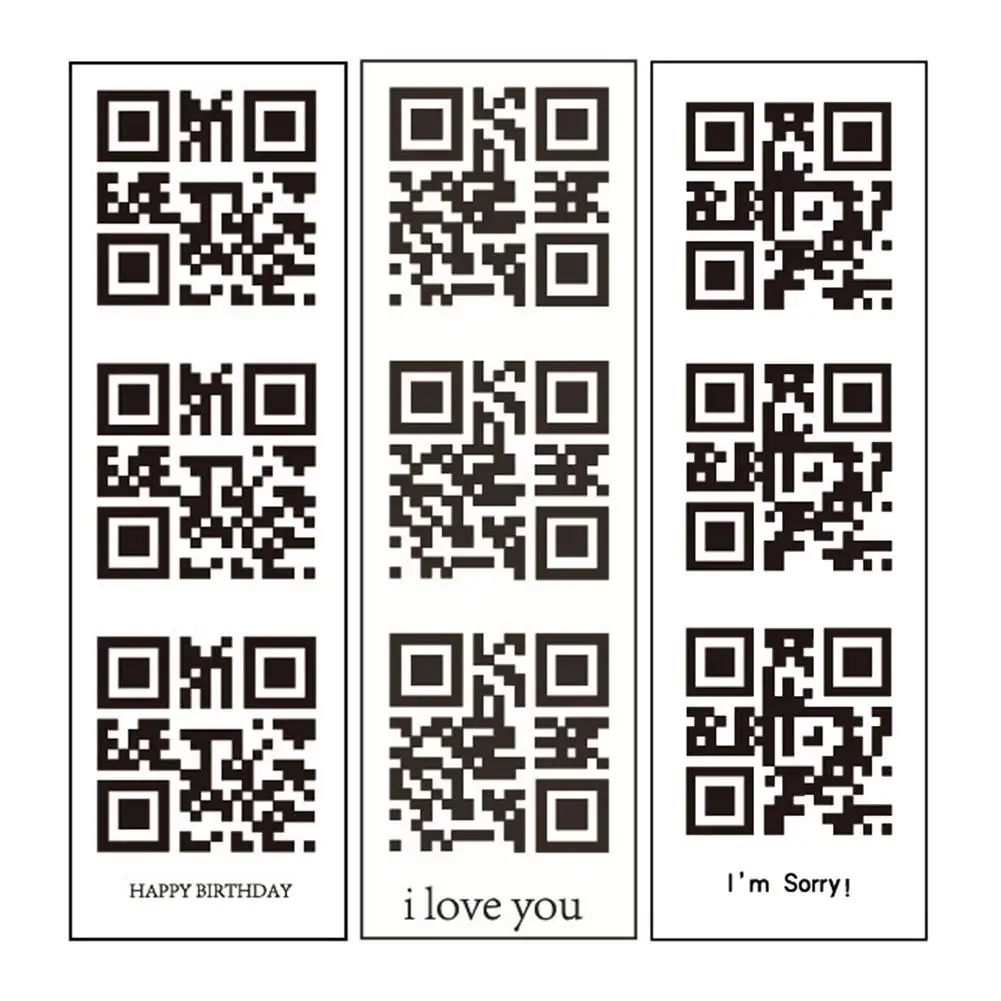 Временные наклейки 60 листов действительный и сканируемый QR-код искусственная
