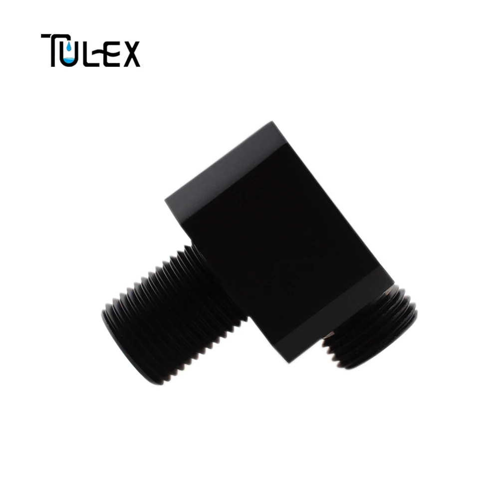 TULEX черная насадка для душа, аксессуары для ванной комнаты, октогональная ванная комната, настенный соединитель, кронштейн для ванной комнаты, локоть трубы