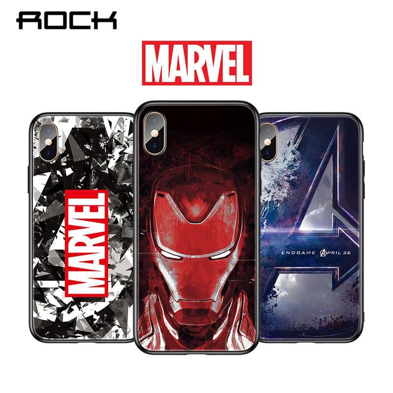 Чехол для телефона ROCK из закаленного стекла Xiaomi mi 8 9 Marvel Мстители Железный