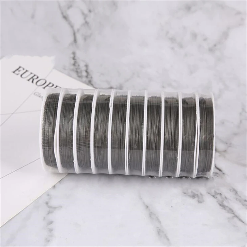 

1 Roll/lots 0.3/0.45/0.5/0.6/0.7mm Resistant Strong Line Stainless Steel Wire Tiger Tail Beading Wire For Jewelry Making Finding