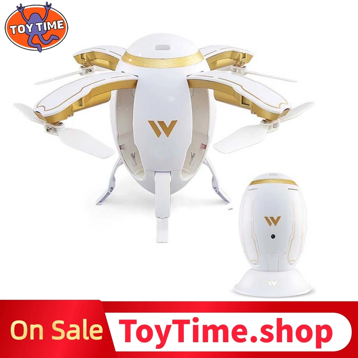 

ToyTime RC Quadcopter Selfie Drone WIFI FPV Foldable Fly Egg Drone W5 2.4GHz 0.3MP Camera 4 Channel Altitude Hold Drones Gifts