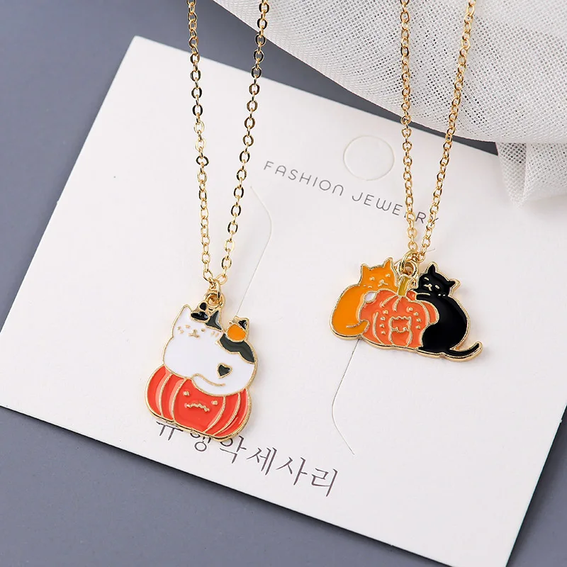 Новинка лидер продаж модное ожерелье Sansummer с подвеской в виде кота и тыквы на