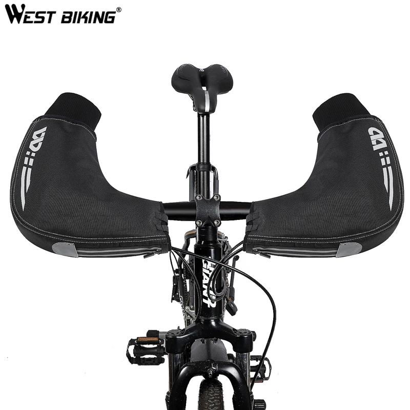 

WEST BIKING Winter MTB Bike Handlebar Gloves Cycling Men Women Mountain Bike Bar Gloves Hand Muffs Bike Mittens Bicycle Gloves