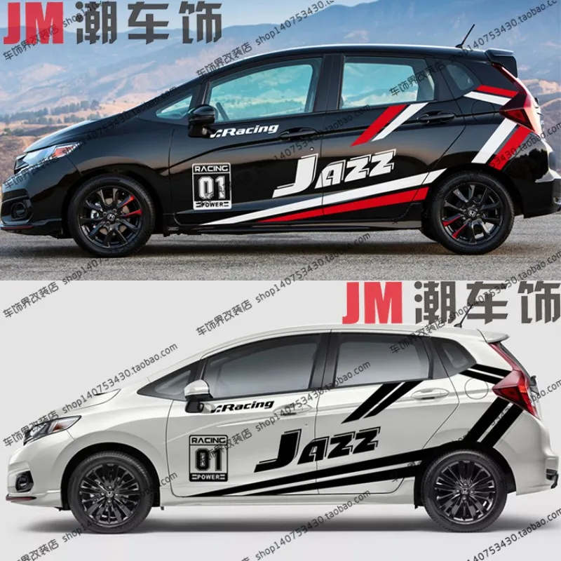 Car stickers FOR Honda JAZZ car body exterior decoration personalized custom sports decal film