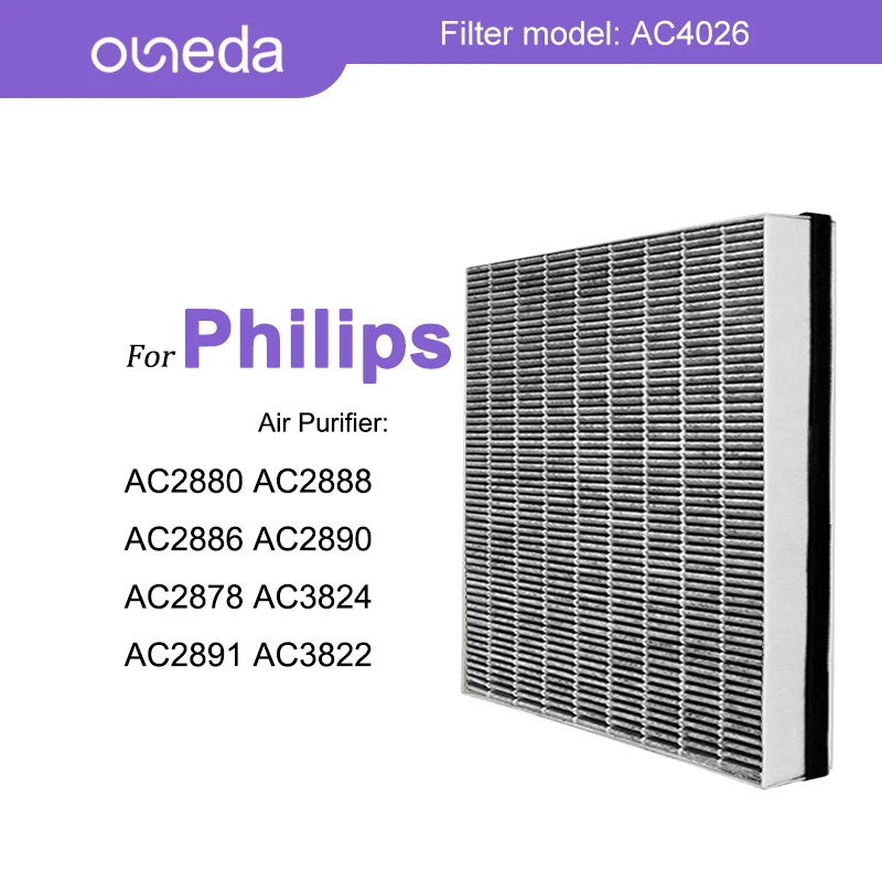 Фильтр Hepa для очистителя воздуха Philips 1 шт. фильтр AC2880 AC2888 AC2886 AC2890 AC2878 AC3824 AC2891 AC3822