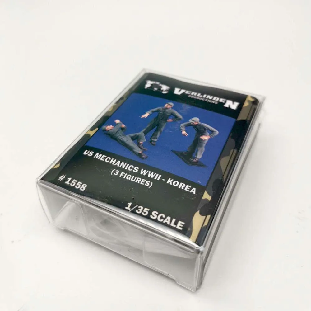 

VERLINDEN 1/35 Scale WWII US Mechanics in Korea Resin Models (3 Figures/Set) Box Packing