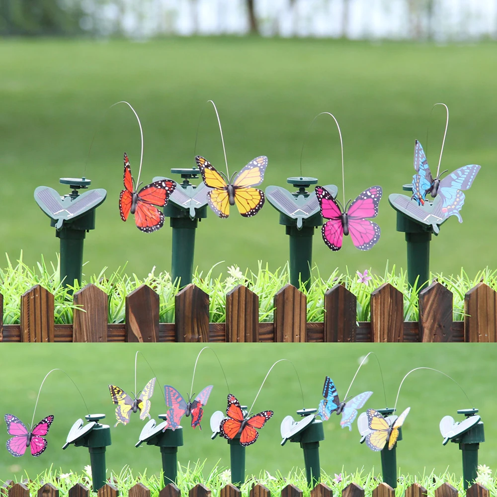 

Blue Bird Butterfly Flying Simple Garden Garden Solar Decorative Toy ABS 7.5cm x 5.5cm