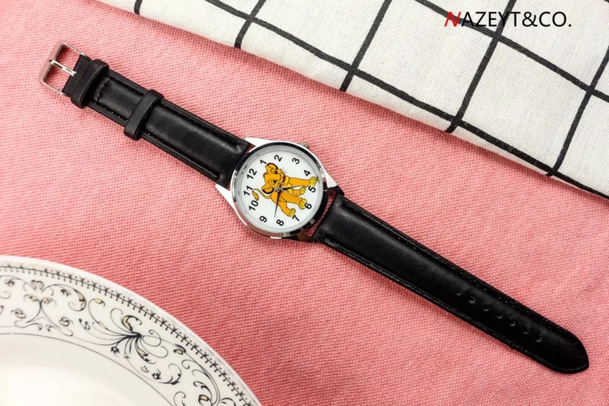 Детские часы Simba кварцевые с мультяшным рисунком льва животного для учеников