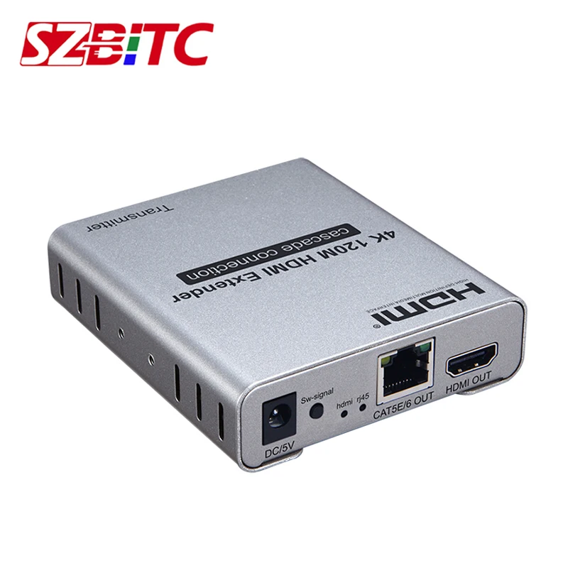 SZBITC 120 м KVM IP удлинитель IP RJ45 Ethernet Cat5e Cat6 сеть HDMI удлинитель Каскадное подключение USB мышь клавиатура для DVD PS