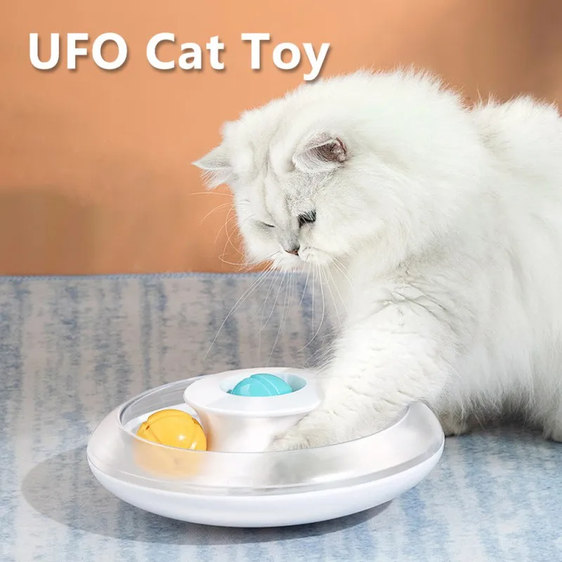 

Pet 360 Degree Psychedelic Peppermint Ball Spins Toy Cat Self-Sufficiency Funny UFO Toy Pet Supplies