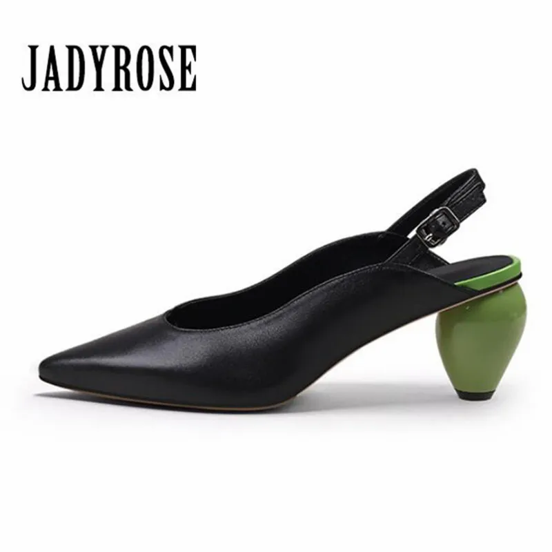 

2020 New Design Casual Women Sandals High Heel Genuine Leather Dress Wedding Shoes Women Pointed Toe Summer Autumn Slip On Pumps