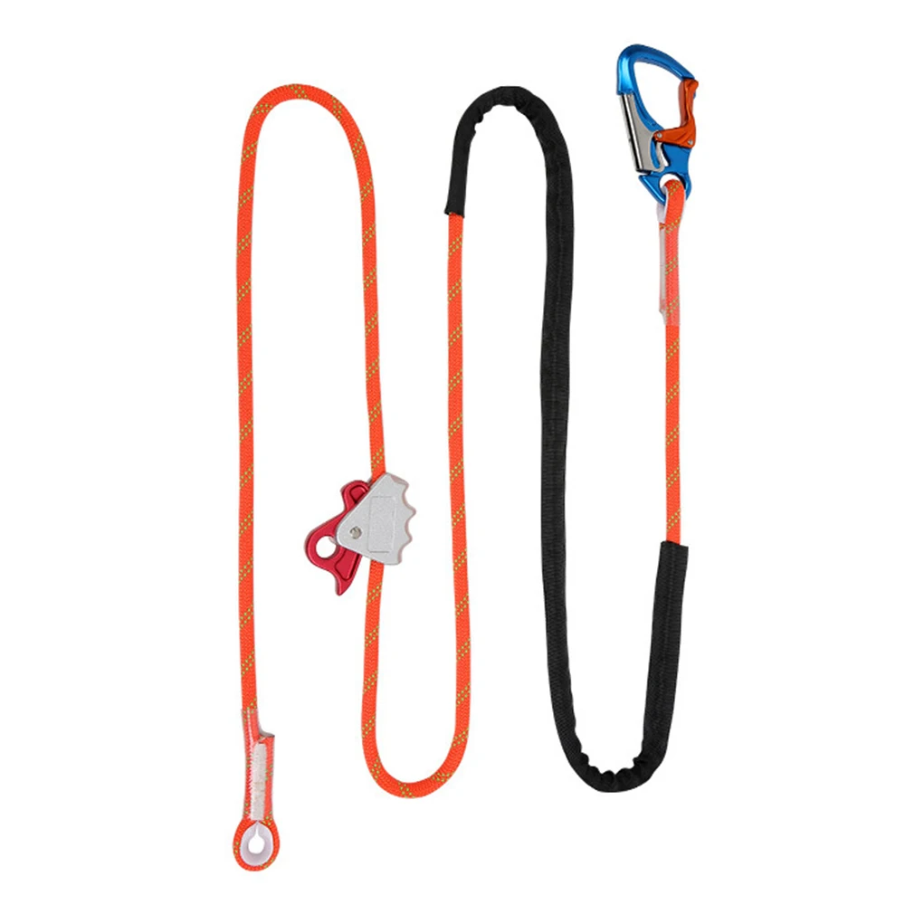 

3 Meters Adjustable Positioning Rope Durable Positioning Lanyard with Metal Snap Hook Full Protection Climbing Position Lanyard