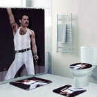 Занавеска для душа Queen Freddie Mercury, набор занавесок для ванной с ковриками для ванной, коврики, коврики для туалета, ванны, домашний декор, подарок