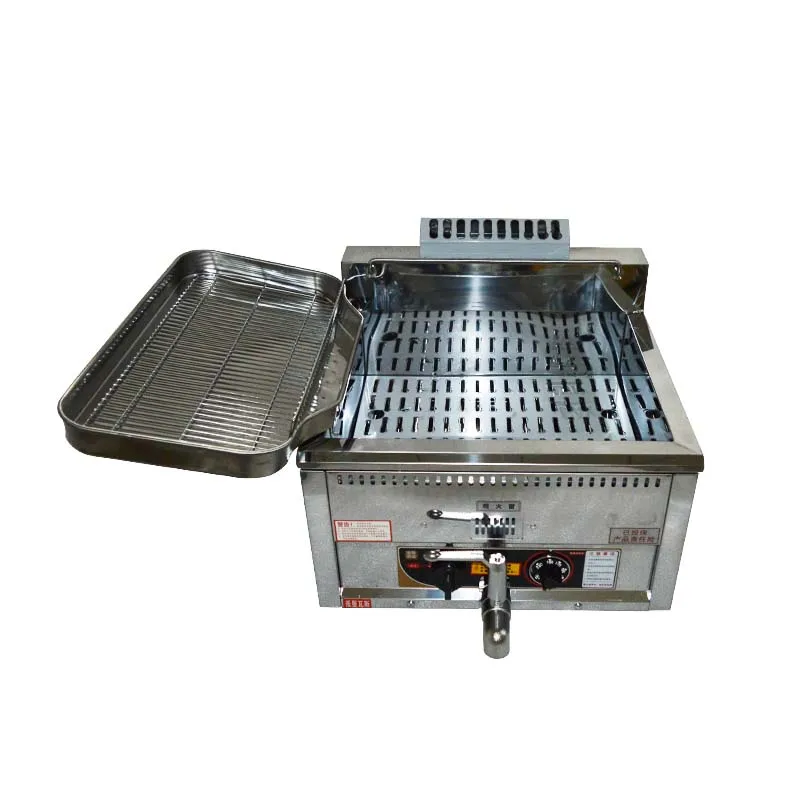 1 шт. 17L высокой емкости торговая газовая нержавеющая сталь сковорода для жарки с