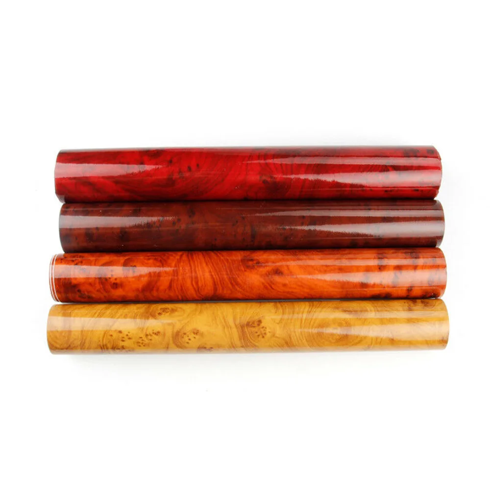 

Glossy Decals Interior Wood Grain Sticker Decal Film Waterproof Duable