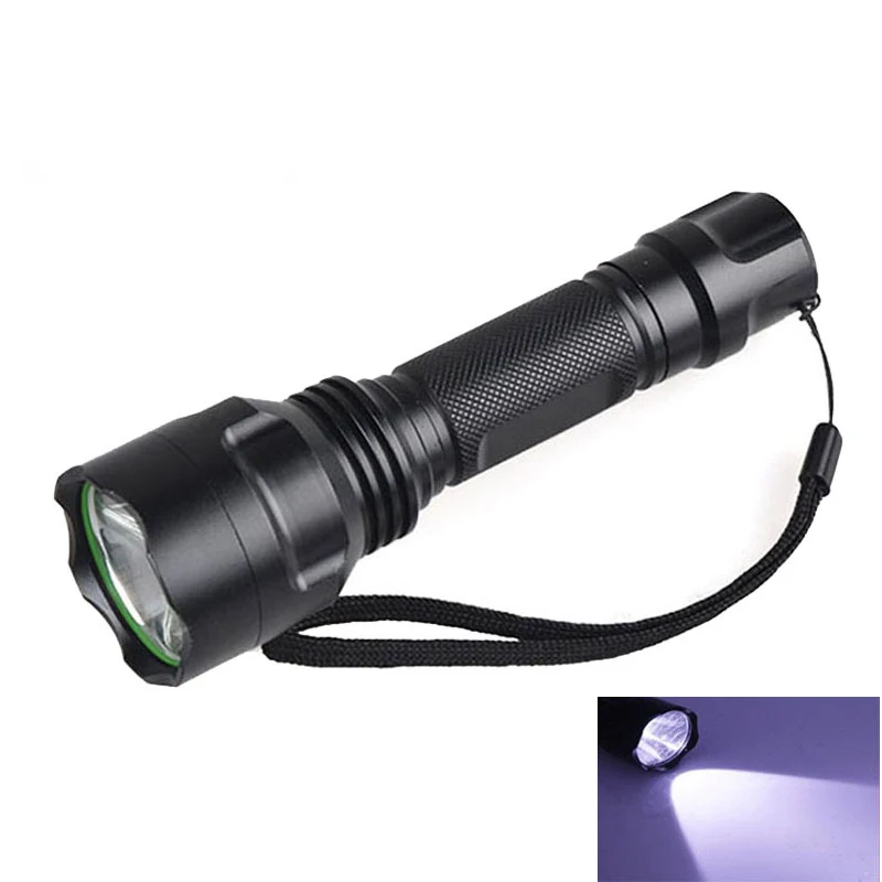 GM Мощный светодиодный УФ-фонарь 600лм 3 Вт УФ-светильник Пышка Водонепроницаемый