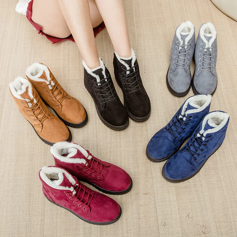 

Women's Snow Boots, Women's Short Boots, Large SIze Flat Heel, Wear-resistant Thick Cotton Shoes, Waterproof Non-slip Shoes