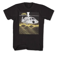 creative design uh 60 black hawk helicopters line drawings printed t shirt summer cotton short sleeve o neck mens t shirt new