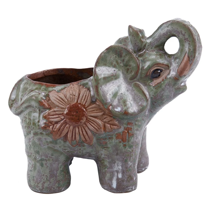 Керамический Мини Слон кактусы суккулент цветочный горшок садовый домашний