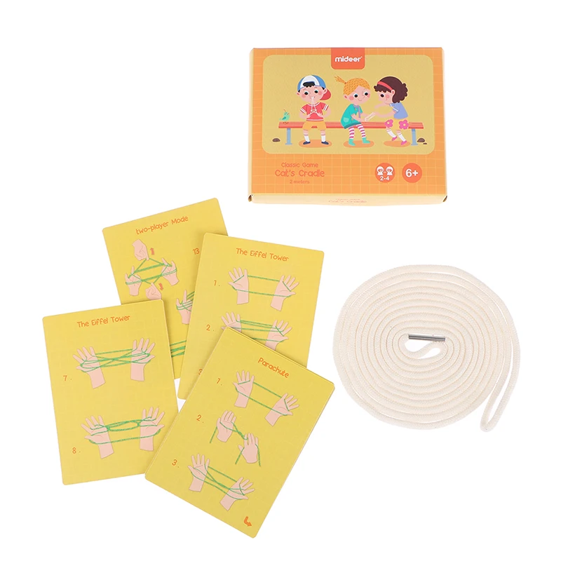 

String Game Cards Set Montessori Materials Cat's Cradle Kids Learning Educational Toys Children MiDeer Rope Hand Finger Gam