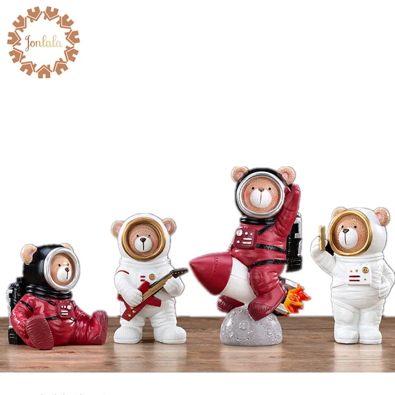 Креативный астронавт медведь украшение ракета изделия из смолы стола