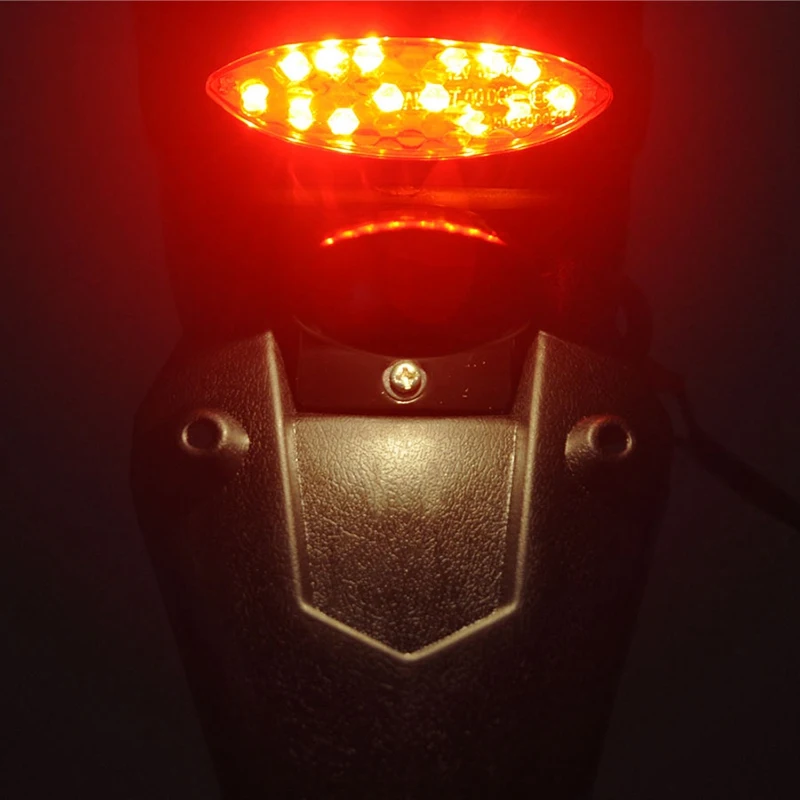 Universal Motorcycle Rear Fender Mudguard with LED Tail Light for Yamaha Brake Lamp |