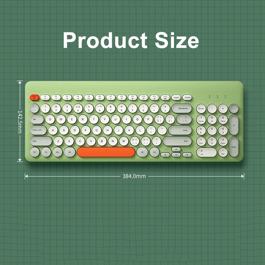 

2.4G Wireless Gaming Keyboard and Mouse Set Round Keycap Silent Wireless Keyboard For Computer Laptop PC Gamer Accessories