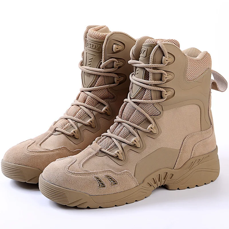 

Leather Men Tactical Military Boots Shoes Boot Swat Army Combat Hiking Trekking Outdoor Mountain Botas Tacticas Militares Para