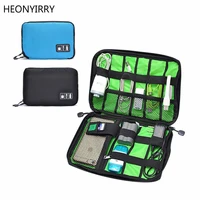 waterproof outdoor travel kit nylon cable holder bag electronic accessories usb drive storage case camping hiking organizer bag