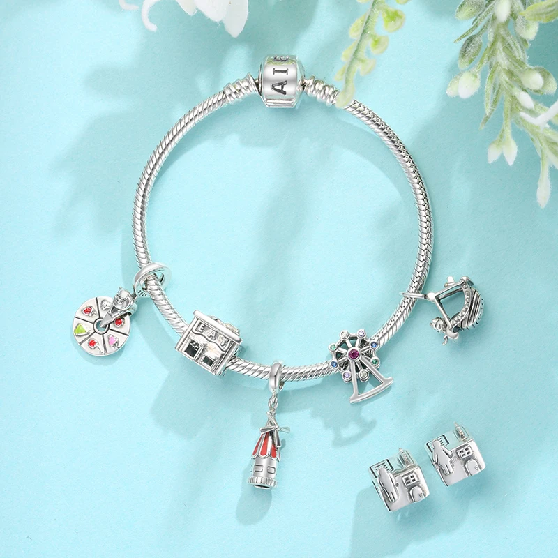 Бусины из серебра 925 пробы для детской игровой площадки ювелирные изделия