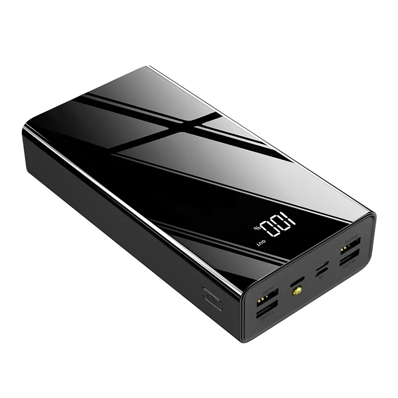 Внешний аккумулятор с ЖК дисплеем емкостью 40000 мАч внешний USB зеркальный экран