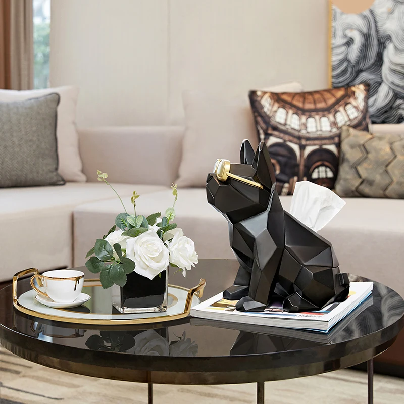 Держатель для кухонных салфеток с милыми черными животными минималистичный